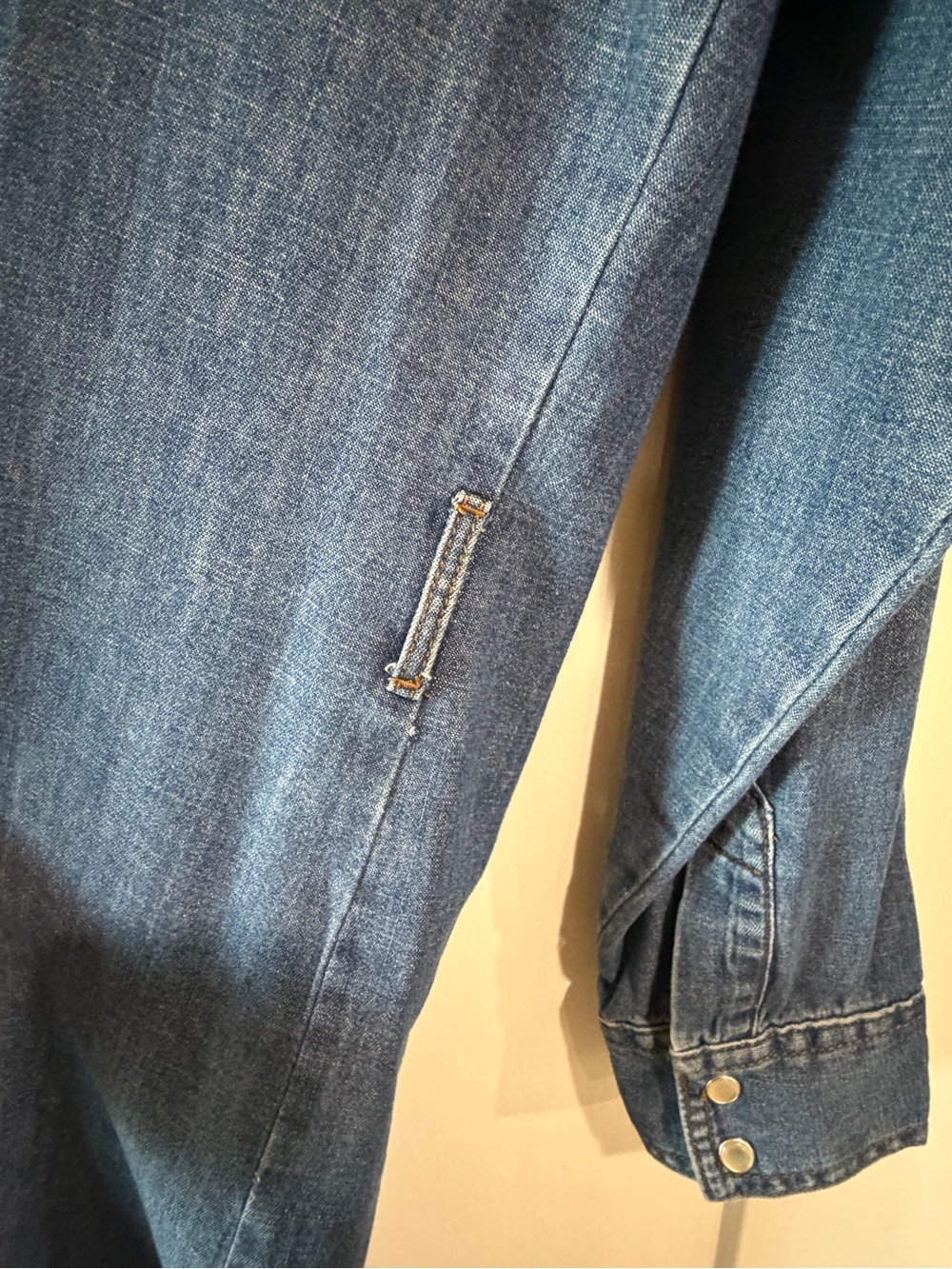 Wrangler Blue Denim Midi Shirt Dress - Picture 8 of 8